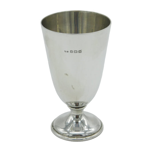 Sterling Silver Fluted Wine Goblet Antique 1936 Birmingham Art Deco