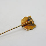 Victorian 18ct Yellow Gold & Emerald Cat Form Stick Pin Antique c1890