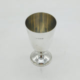 Sterling Silver Fluted Wine Goblet Antique 1936 Birmingham Art Deco