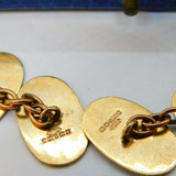 Boxed 9ct Yellow Gold Rising Sun Pattern Gents Cufflinks Vintage 1968 Birmingham