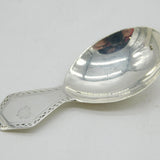George III Sterling Silver Dotted Edge Tea Caddy Spoon Antique 1797 London