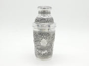 20th Century Burmese Sterling Silver Farm Pattern Cocktail Shaker Antique c1920