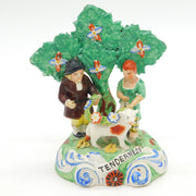 19th Century Staffordshire Tenderness Bocage Figure Group by Walton Antique