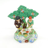 19th Century Staffordshire Tenderness Bocage Figure Group by Walton Antique