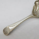 William IV Scottish Sterling Silver Shell Bowl Tea Caddy Spoon Antique 1835 Edinburgh