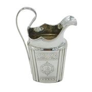 Early Irish George II Sterling Silver Crested Cream Jug Antique 1736 Dublin