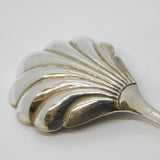 William IV Scottish Sterling Silver Shell Bowl Tea Caddy Spoon Antique 1835 Edinburgh