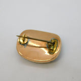 George III 9ct Rose Gold, Paste & Hair Set Mourning Brooch Antique c1820s