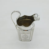 Early Irish George II Sterling Silver Crested Cream Jug Antique 1736 Dublin