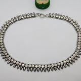 Victorian Floral Sterling Silver Collar Necklace Antique c1860 45cm Length