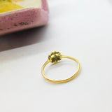 Victorian 18ct Yellow Gold & Diamond Set Daisy Flower Ring Antique c1880