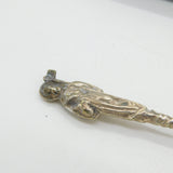 Victorian Pair of Sterling Silver Apostle Dessert Spoons Antique 1901 Chester