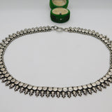 Victorian Floral Sterling Silver Collar Necklace Antique c1860 45cm Length
