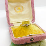 Solitaire Diamond 18ct Yellow Gold and Platinum Ring Antique Victorian c1890
