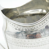 George III Sterling Silver Floral Pattern Cream Jug Antique 1804 London