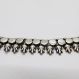 Victorian Floral Sterling Silver Collar Necklace Antique c1860 45cm Length