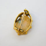 George III 15ct Gold, Old Cut Diamond, Large White Opal Brooch Antique c1800