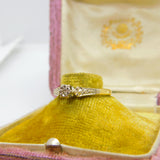 Solitaire Diamond 18ct Yellow Gold and Platinum Ring Antique Victorian c1890