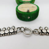 Victorian Floral Sterling Silver Collar Necklace Antique c1860 45cm Length