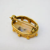 George III 15ct Gold, Old Cut Diamond, Large White Opal Brooch Antique c1800