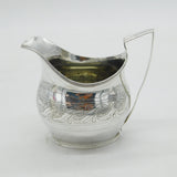 George III Sterling Silver Bright Cut Cream Jug Antique 1804 London