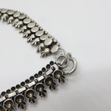 Victorian Floral Sterling Silver Collar Necklace Antique c1860 45cm Length