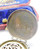 Georgian Sterling Silver Circular Vinaigrette 1829 Birmingham Taylor & Perry