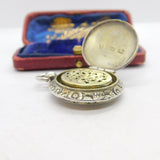 Georgian Sterling Silver Circular Vinaigrette 1829 Birmingham Taylor & Perry