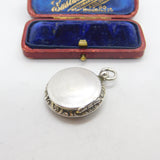 Georgian Sterling Silver Circular Vinaigrette 1829 Birmingham Taylor & Perry