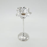 Large .900 Silver Flower Form Rose Stem Vase Vintage c1970