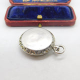 Georgian Sterling Silver Circular Vinaigrette 1829 Birmingham Taylor & Perry