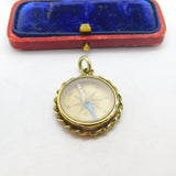 Victorian Gold Plated Working Compass Fob or Pendant Antique c1880