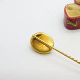 Hardstone Cameo 18ct Yellow Gold Cased Stick Pin Brooch Antique Victorian c1840