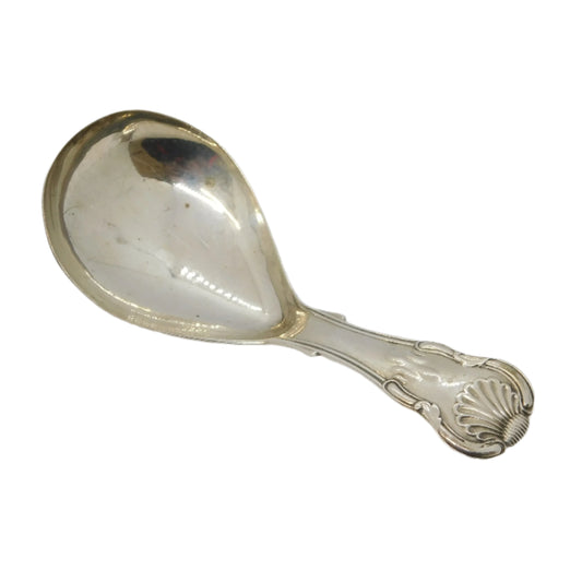 Victorian Sterling Silver Kings Pattern Tea Caddy Spoon Antique 1845 Birmingham