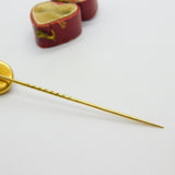 Hardstone Cameo 18ct Yellow Gold Cased Stick Pin Brooch Antique Victorian c1840