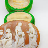 Early Victorian Carved Shell Cameo Classical Mythical Scene Antique c1850