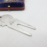 Sterling Silver Golf Putting Marker Keyring Vintage 1995 Birmingham