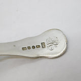 Victorian Sterling Silver Kings Pattern Tea Caddy Spoon Antique 1845 Birmingham