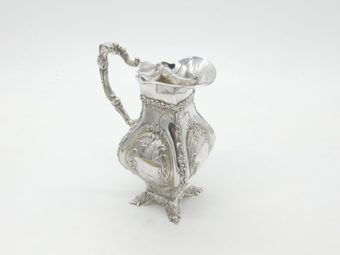 Spanish Sterling Silver Ornate Wine or Water Jug Antique c1935 Art Deco