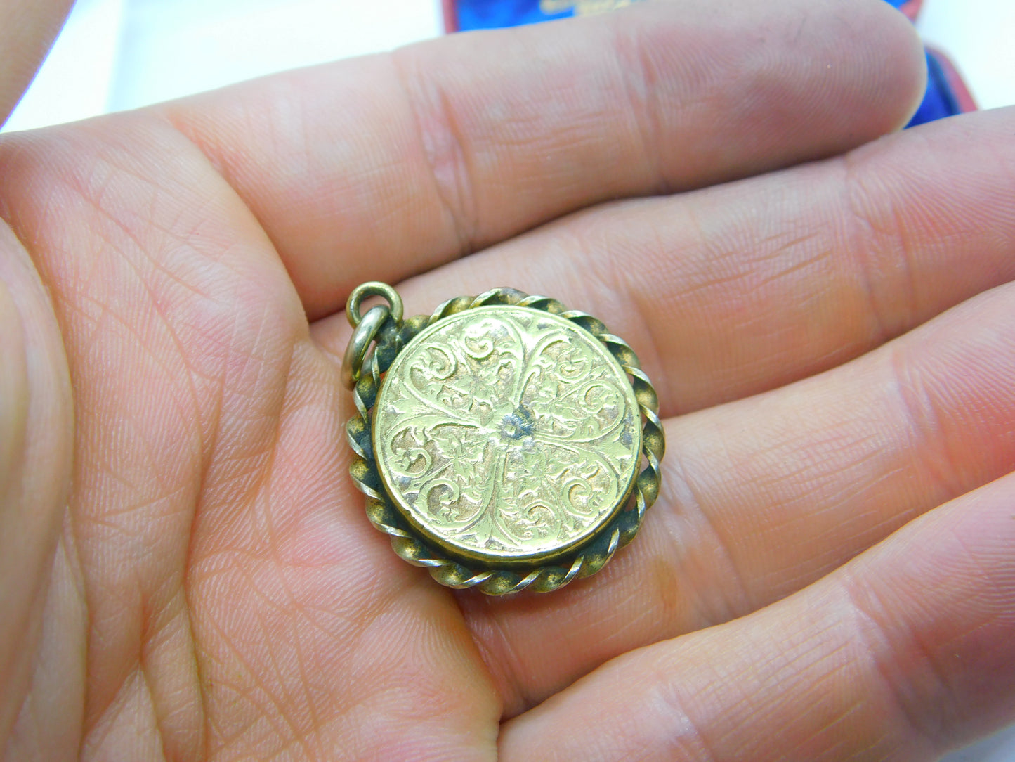 Victorian Gold Plated Working Compass Fob or Pendant Antique c1880