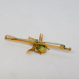 Edwardian 9ct Gold, Peridot & Seed Pearl Spider Insect Brooch Antique c1910