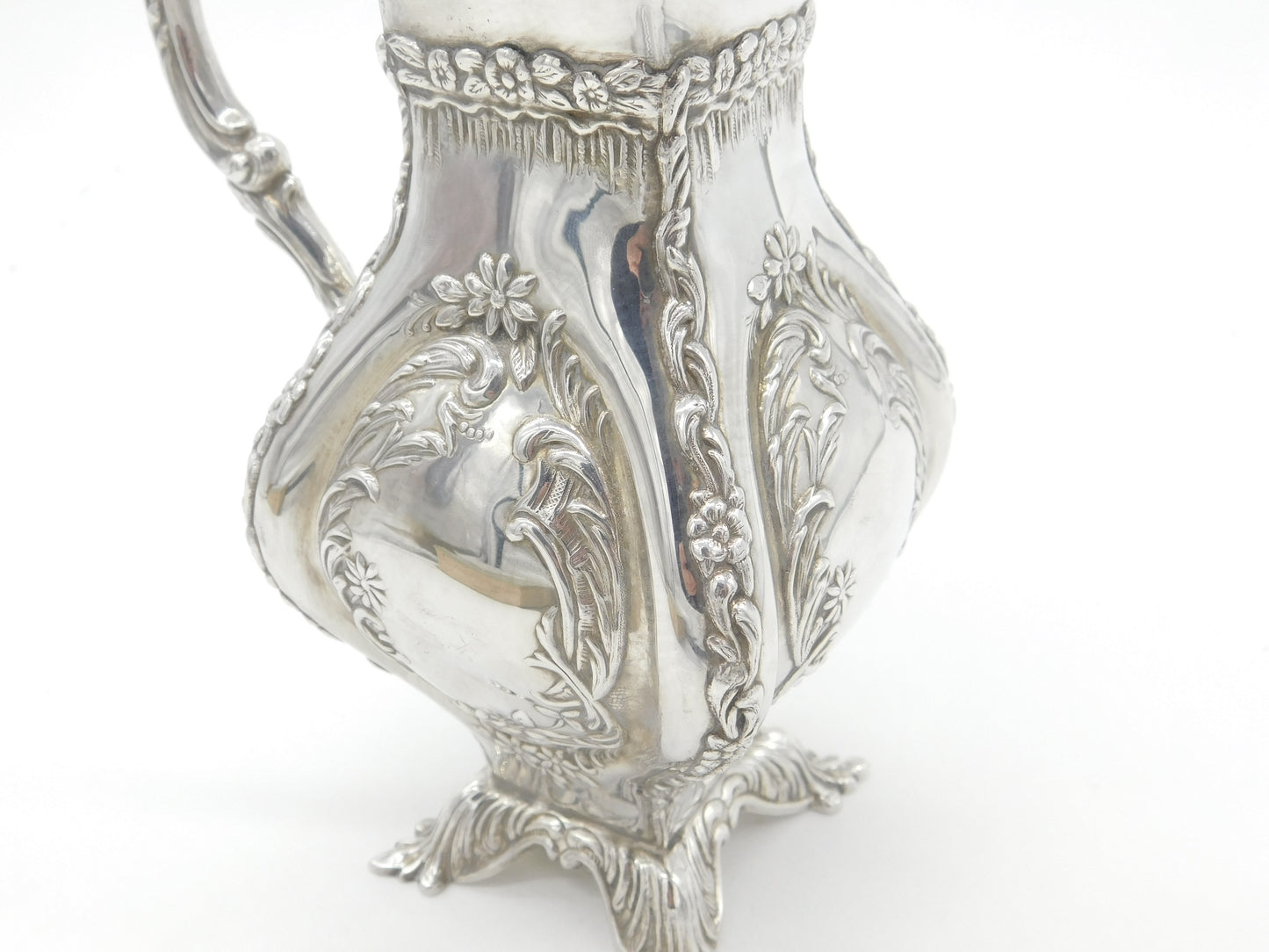 Spanish Sterling Silver Ornate Wine or Water Jug Antique c1935 Art Deco