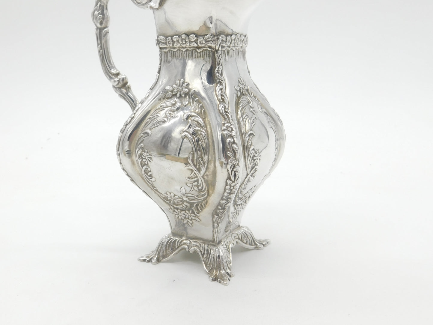 Spanish Sterling Silver Ornate Wine or Water Jug Antique c1935 Art Deco