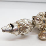 George III Sterling Silver & Coral Baby Rattle & Teether Antique c1780 London Robert Nash