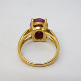 9ct Yellow Gold, Ruby & Diamond Dress Ring Vintage 2005 Birmingham