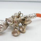 George III Sterling Silver & Coral Baby Rattle & Teether Antique c1780 London Robert Nash