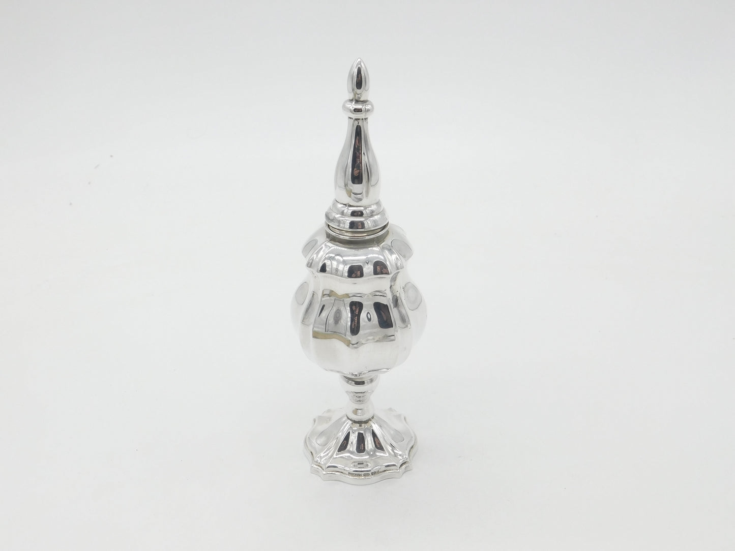 Hazorfim Judaica Sterling Silver Fluted Pattern Spice Besamim Vintage c1970