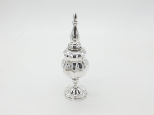 Hazorfim Judaica Sterling Silver Fluted Pattern Spice Besamim Vintage c1970