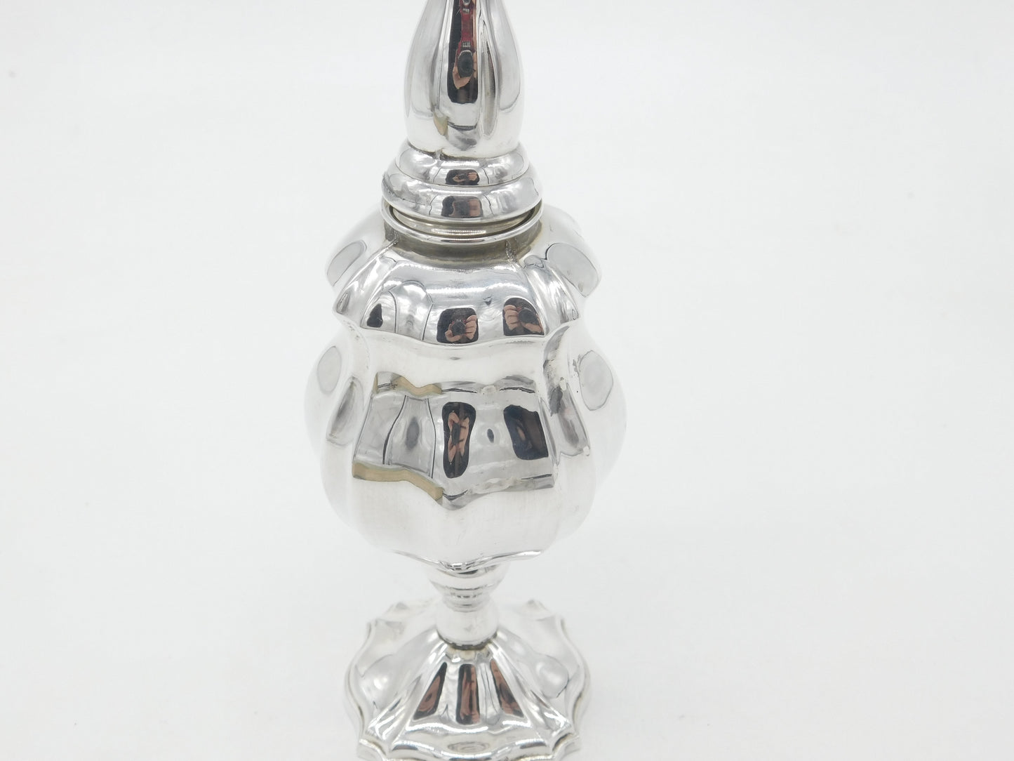 Hazorfim Judaica Sterling Silver Fluted Pattern Spice Besamim Vintage c1970