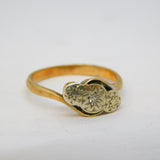 Edwardian 9ct Gold & Diamond Crossover Dress Ring Antique c1910